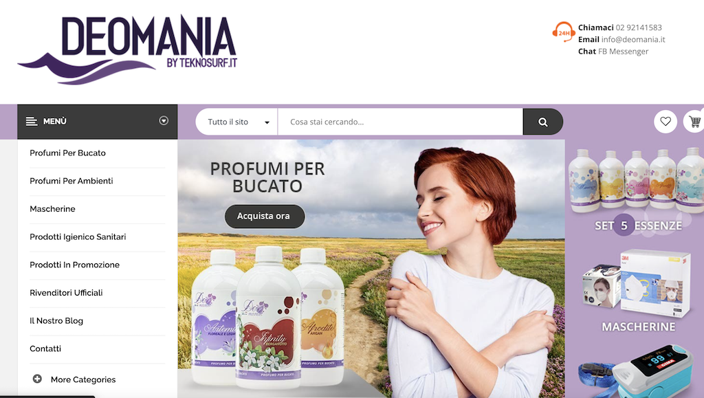 DeoMania.it - Essenze per profumare il bucato screenshot