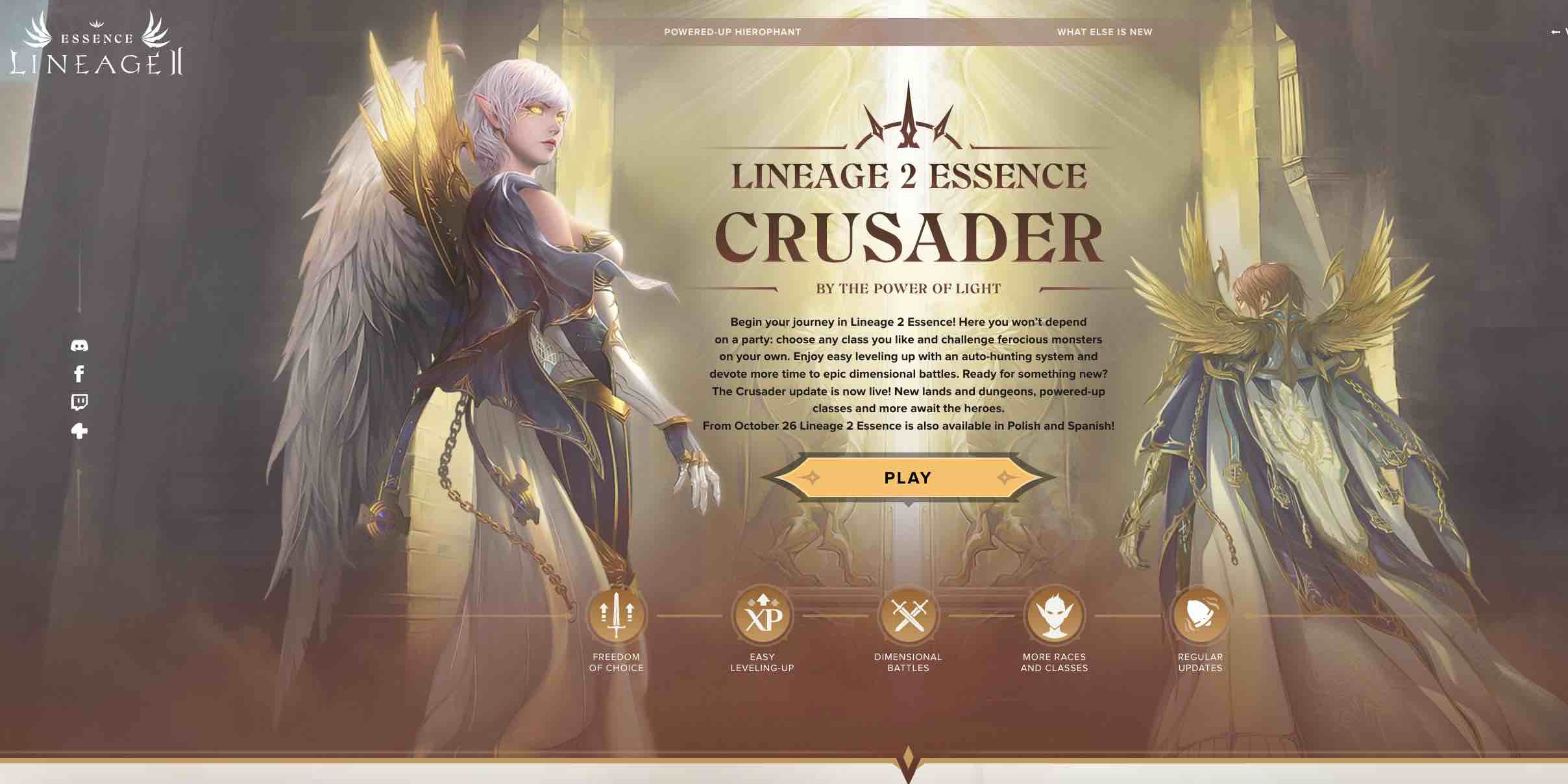 Lineage 2 Essence Crusader MMORPG screenshot