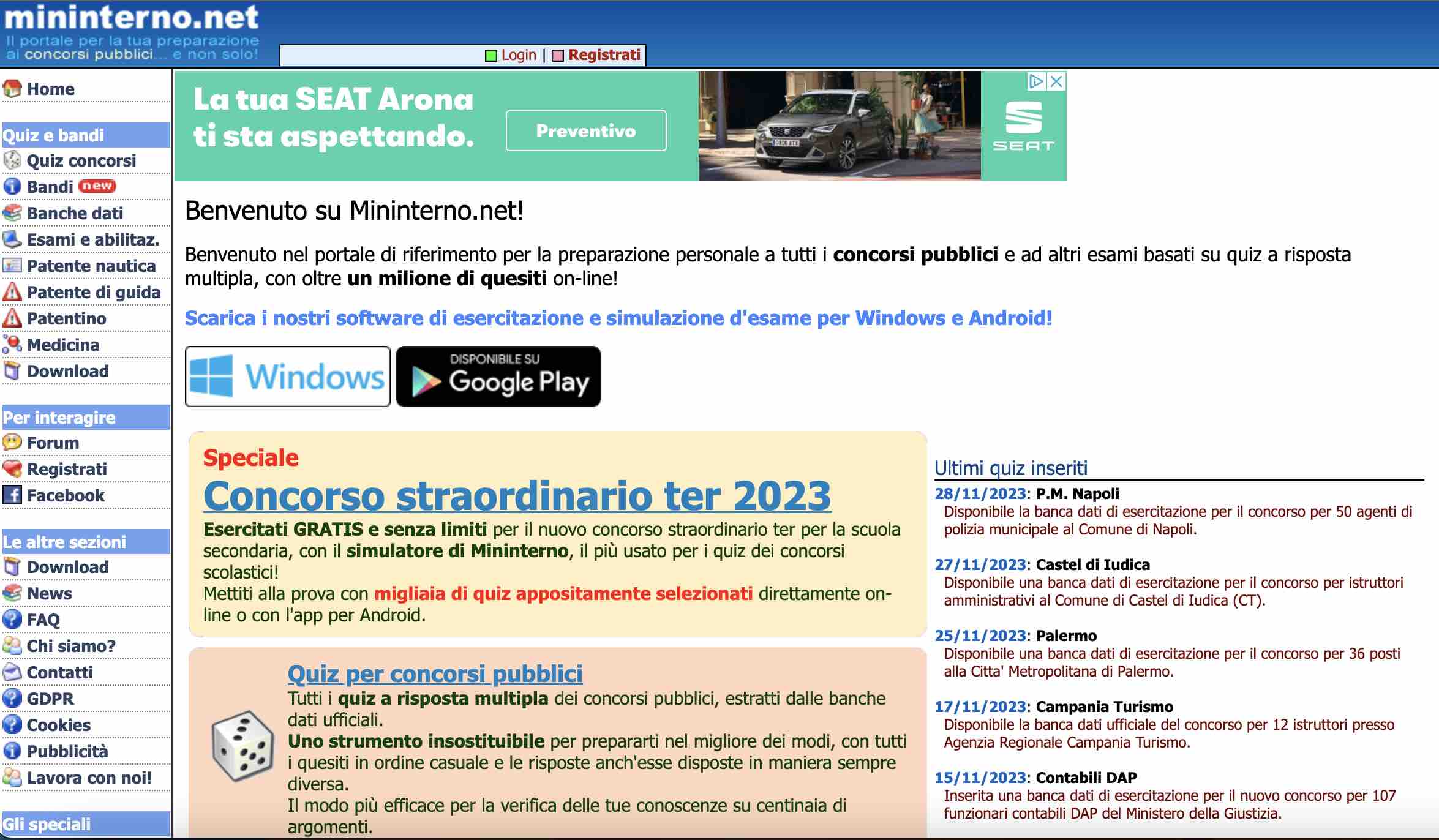 Mininterno.net - Quiz per Concorsi Pubblici screenshot
